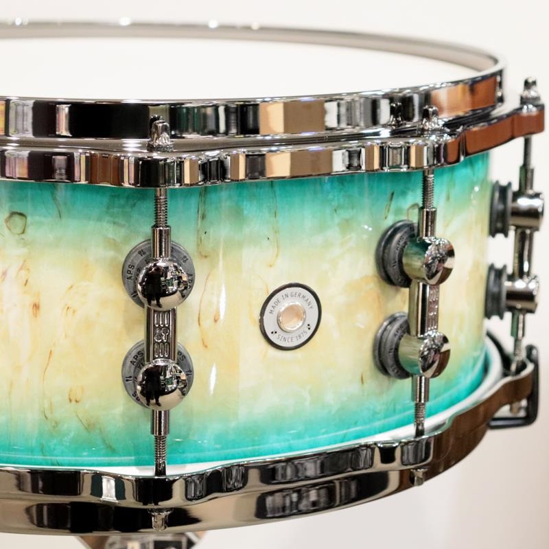SONOR 【イケベ楽器店創業50周年記念モデル】SQ2 System Snare Drum - Maple Vintage 14x6 - Blue Burst on Scandinavian Birch 画像3