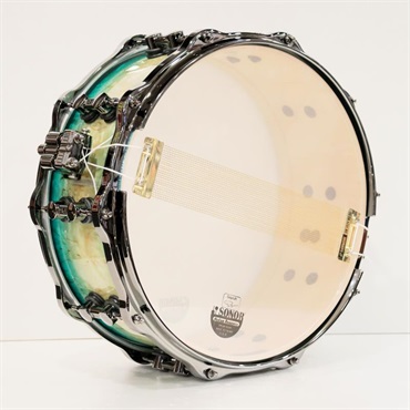 SONOR 【イケベ楽器店創業50周年記念モデル】SQ2 System Snare Drum - Maple Vintage 14x6 - Blue Burst on Scandinavian Birch 画像6