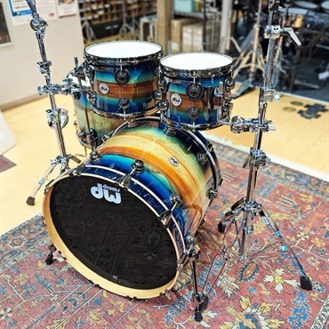 dw 【受注生産品/納期約6か月、ご注文受付中！】Collector's SonicPly 4pc Drum Kit [BD22，FT16，TT12&10 / Natural to Quick Royal Blue Burst over Horizontal Padauk] 画像2
