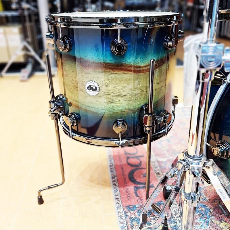 dw 【受注生産品/納期約6か月、ご注文受付中！】Collector's SonicPly 4pc Drum Kit [BD22，FT16，TT12&10 / Natural to Quick Royal Blue Burst over Horizontal Padauk] 画像6