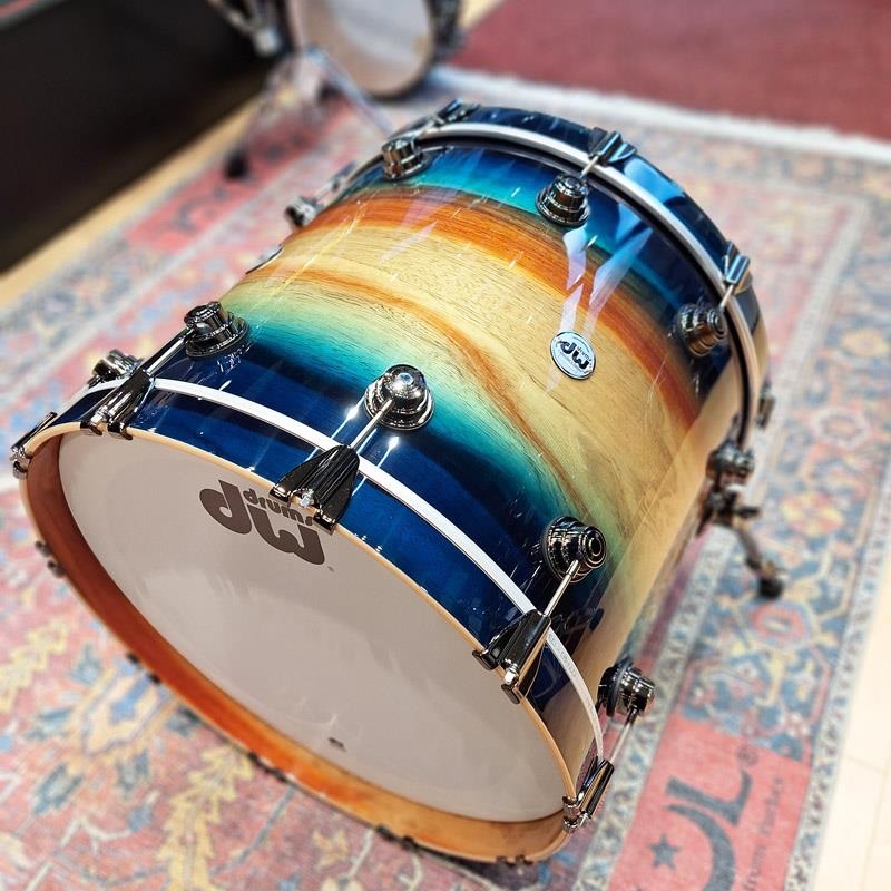 dw 【受注生産品/納期約6か月、ご注文受付中！】Collector's SonicPly 4pc Drum Kit [BD22，FT16，TT12&10 / Natural to Quick Royal Blue Burst over Horizontal Padauk] 画像7