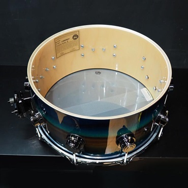 dw 【受注生産品/納期約6か月、ご注文受付中！】Collector's SonicPly Snare Drum 14x6.5 [Natural to Quick Royal Blue Burst over Horizontal Padauk] 画像8