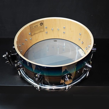 dw 【受注生産品/納期約6か月、ご注文受付中！】Collector's SonicPly Snare Drum 14x5.5 [Natural to Quick Royal Blue Burst over Horizontal Padauk] 画像8