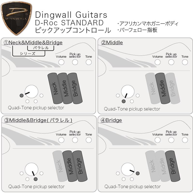 DINGWALL D-Roc Standard 4strings (Ducati Matte Pearl White) #18998 画像8