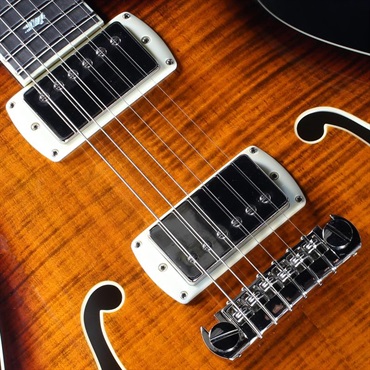 P.R.S. SE Hollowbody II Piezo (Orange Tiger Smokeburst) #CTCI04089 画像3