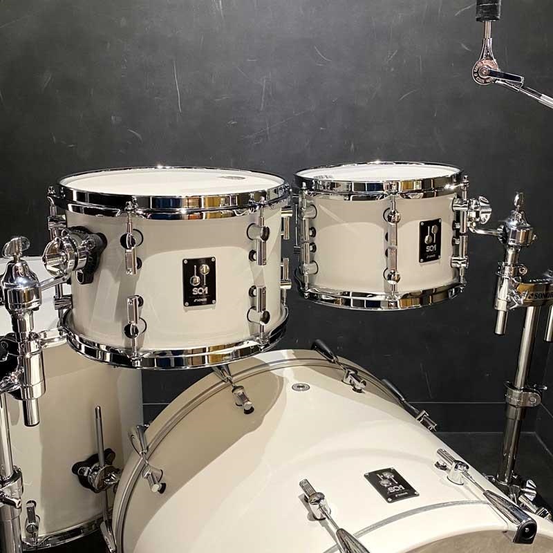 SONOR 【SONOR Winterキャンペーン対象品】（～2026/1/31）SQ1 Series 4pc Drum kit -Satin Pure White-[BD22，TT10，TT12，FT16] 画像1
