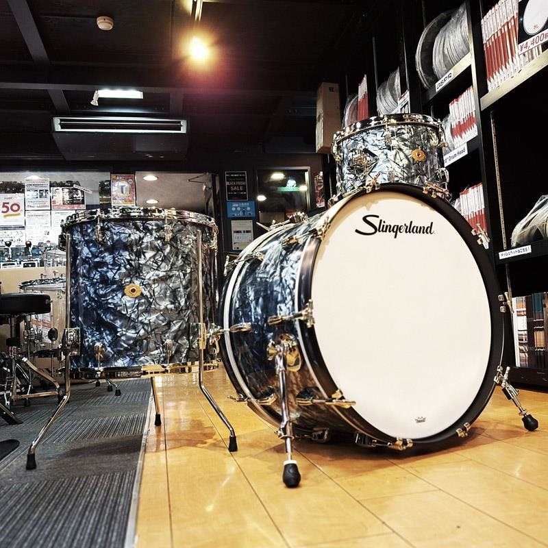 Slingerland Radio King 3pc Outfit [22BD，13TT，16FT/Black Diamond Pearl] 画像1