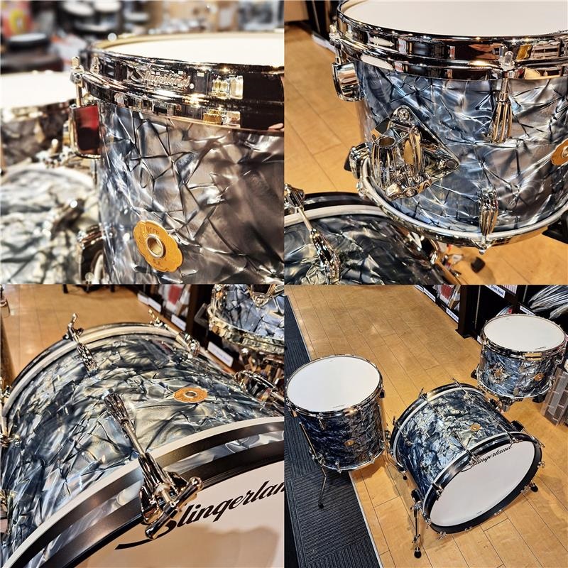 Slingerland Radio King 3pc Outfit [22BD，13TT，16FT/Black Diamond Pearl] 画像5