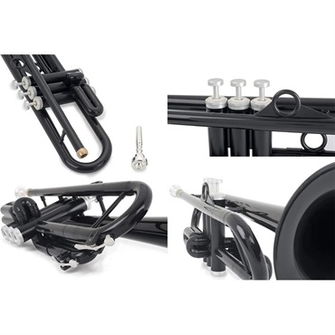 pBone music ピーボーンミュージック / pTrumpet hyTech Black (PTRUMPET1HTB) 【プラスチック製 Bb トランペット】 画像1
