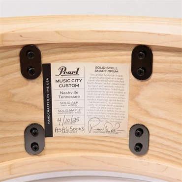 Pearl MCCA1465S/C #1010 [Music City Custom / Solid Ash 14''×6.5'' - Two Tone Ash w/Ebony Inlay] 画像9