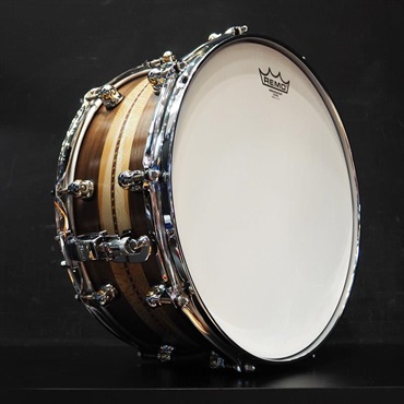 Pearl MCCW1465S/C #1008 Music City Custom -USA Solid Walnut Shell Snare Drums 14×6.5- [Quartersawn Sycamore Chevron with Ebony Borders] 画像3