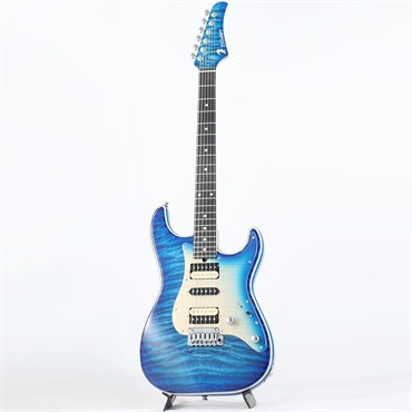 T’s Guitars Ikebe 50th Anniversary ST-22 Selected 5A Quilted Maple Top (Trans Blue Burst) [SN.033310] 画像1