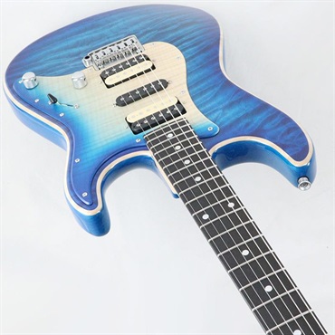 T’s Guitars Ikebe 50th Anniversary ST-22 Selected 5A Quilted Maple Top (Trans Blue Burst) [SN.033310] 画像4