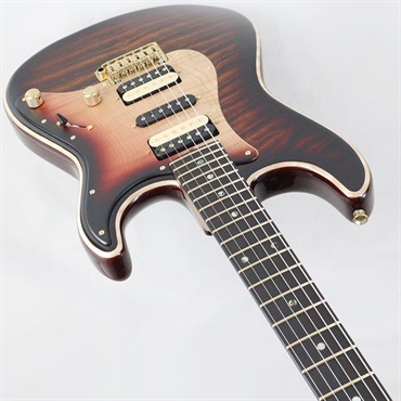 T’s Guitars Ikebe 50th Anniversary ST-22 Selected 5A Quilted Maple Top (Tiger Eye Burst) [SN.033312] 画像4