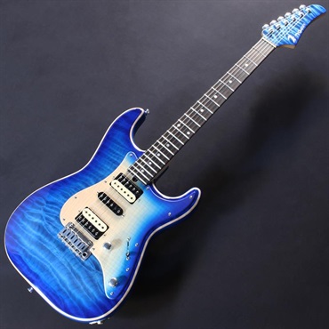 T’s Guitars Ikebe 50th Anniversary ST-22 Selected 5A Quilted Maple Top (Trans Blue Burst) #033309 画像1
