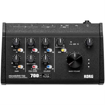 KORG microAUDIO 722 ANALOGUE FILTER & AUDIO INTERFACE (オーディオインターフェイス)(コルグ)(24bit/192kHz)(Stereo Link機能)(アナログフィルター搭載) 画像2