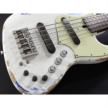 Xotic XJ-1T 5st (Olympic White over Lake Pracid Blue-MH/ALD/Roasted Neck-R/) [Lacquer Heavy Aged] 画像3