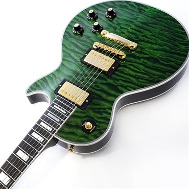 Gibson IKEBE 50th Anniversary 1968 Les Paul Custom 7A Quilt Maple Top Gloss Trans Green SN.600428 画像5