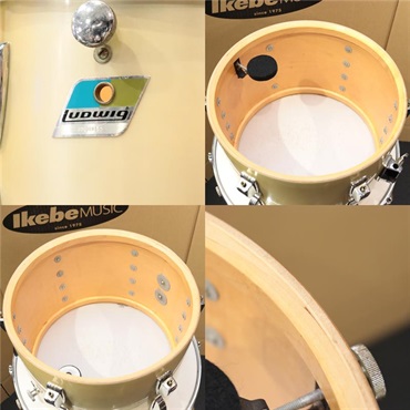 Ludwig VINTAGE 1970's 4pcs Drum Set - Silver Silk [20BD，16FT，12&13TT / ハードケース付属]【委託品】 画像6