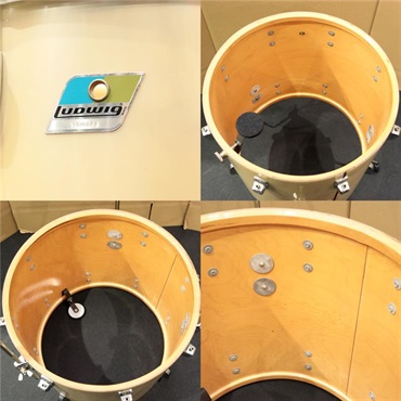 Ludwig VINTAGE 1970's 4pcs Drum Set - Silver Silk [20BD，16FT，12&13TT / ハードケース付属]【委託品】 画像7