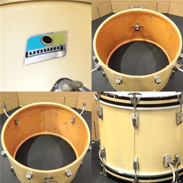 Ludwig VINTAGE 1970's 4pcs Drum Set - Silver Silk [20BD，16FT，12&13TT / ハードケース付属]【委託品】 画像8