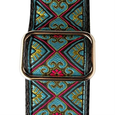 P.R.S. Deluxe 2 Retro Guitar Strap - Teal/Pink 画像1