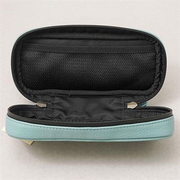 AQUBE MUSIC PRODUCTS 【ギター・ベース小物用 国産本革ポーチ】Leather Utility Pouch / Oblong・AQUA BLUE 画像2
