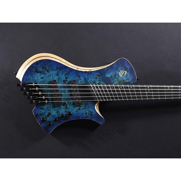 Overload Guitars ACHILLES 5 Poplar Burl Top (Blue Marine) 画像5