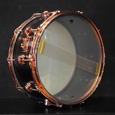 dw DRVD6514SVPBK [Collector's Satin Black Over Brass Snare 14×6.5 / Copper Finish Hardware]【日本初入荷/特注品】 画像4