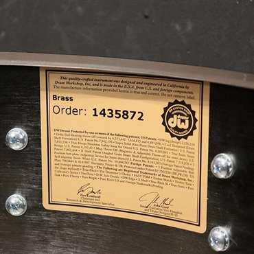 dw DCMR10814SPX710 [Collector's Satin Black Over Brass Snare 14''×8'' / Copper Finish Hardware]【日本初入荷/特注品】 画像6