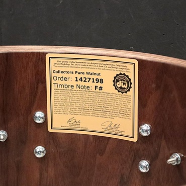 dw DR936514SSN692 [Collector's Pure Walnut 14''×6.5'' - Natural To Quick Ebony Burst / Black Nickel Finish Hardware]【限定生産モデル】 画像6