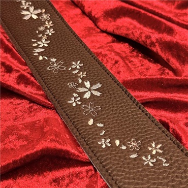 Grande uomo 雪桜刺繍ストラップ BK/LB 画像1