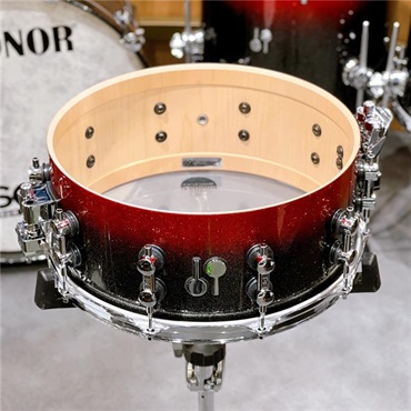 SONOR SQ2 System Snare Drum - Maple Vintage 14x6 - Black-Red Sparkle【特注品】 画像2