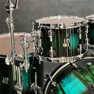 SONOR 【値下げしました！】SQ2 System Beech Vintage 4pc Drum Kit - Black to Green Burst over African Marble [BD22，TT10&12，FT16]【特注品】 画像2