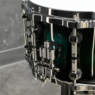 SONOR SQ2 System Snare Drum - Beech Vintage 14×7 - Black to Green Burst over African Marble 【特注品】 画像2