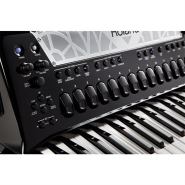 Roland 【秋のSUPER SALE】FR-8X BK & 純正オープンエアーヘッドホンセット ローランド ピアノ式 Vアコーディオン 41鍵盤 120ベース 電子アコーディオン 大型 ブラック 画像4