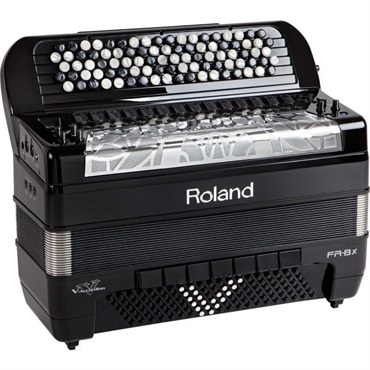 Roland 【秋のSUPER SALE】FR-8XB BK & 純正オープンエアーヘッドホンセット ローランド ボタン式 Vアコーディオン V-Accordion 92 ボタン 120ベース 電子 クロマチックアコーディオン 大型 ブラック 画像1