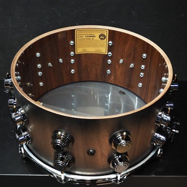 dw DR930714SSN692 [Collector's Pure Walnut 14×7 / Natural To Quick Ebony Burst / Black Nickel Finish Hardware] 画像8